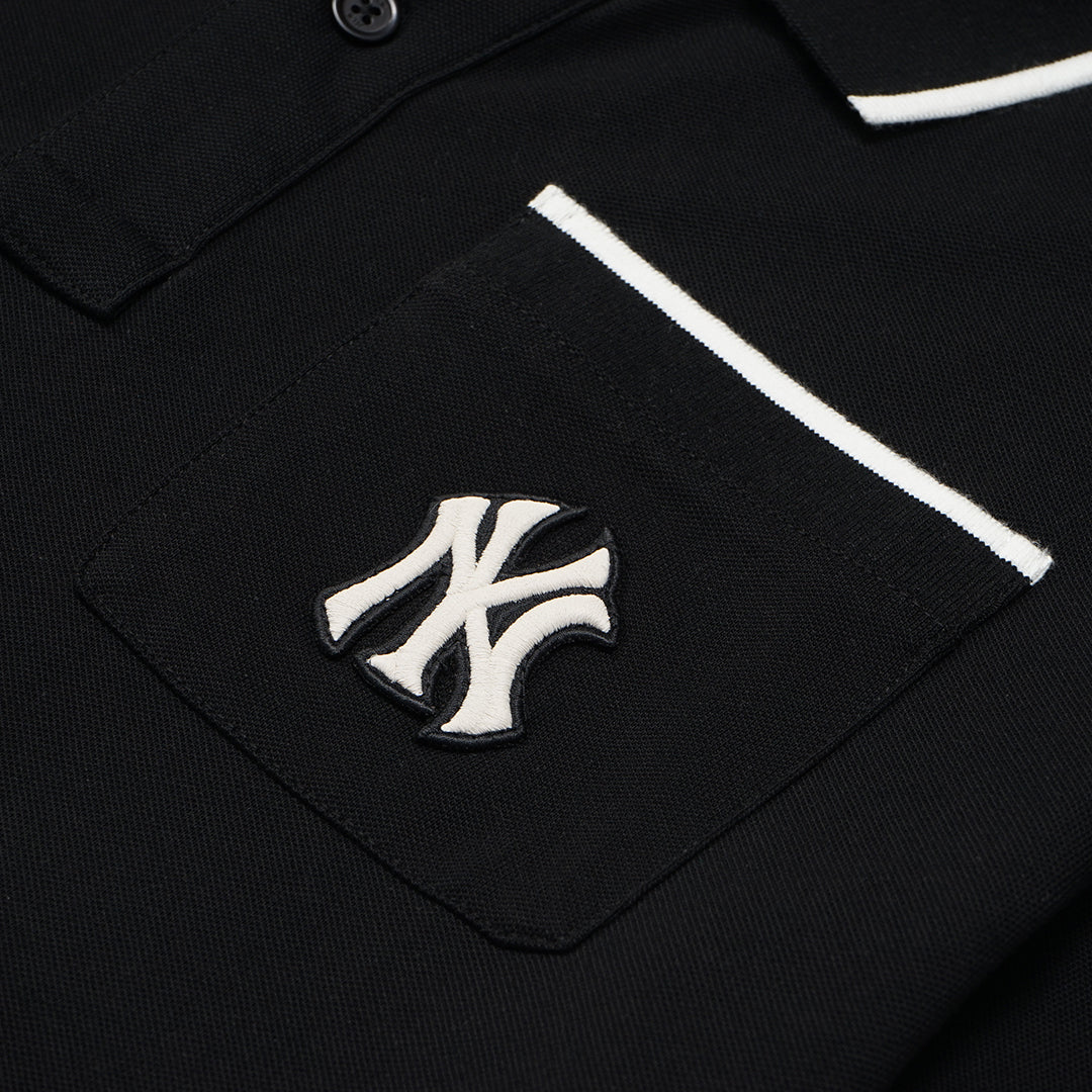 M7B Partial Monogram Collar Polo Shirt