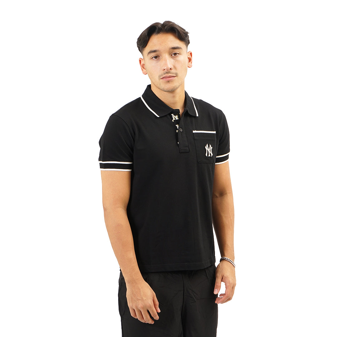 M7B Partial Monogram Collar Polo Shirt