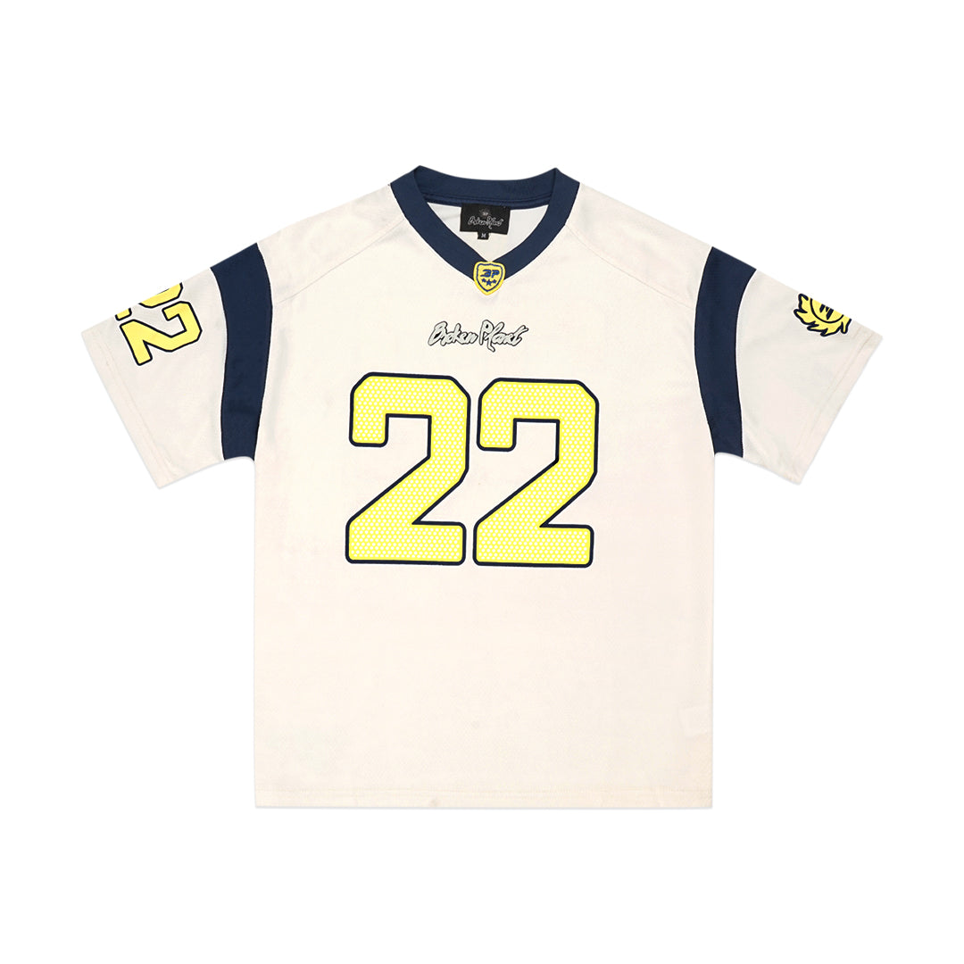 Broken Planet Yellow 22 Football Jersey T-Shirt