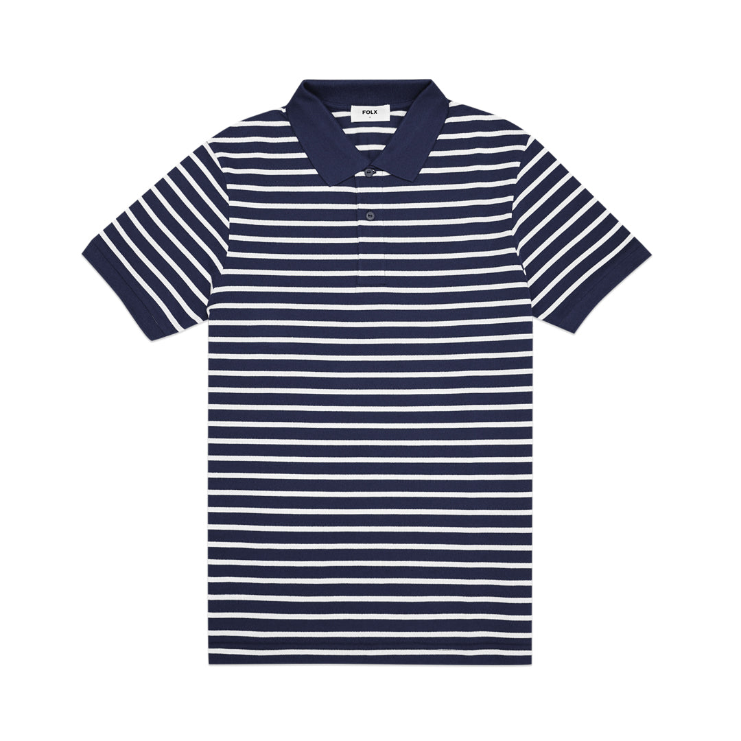 FOLX Stripes Pique Polo Shirt