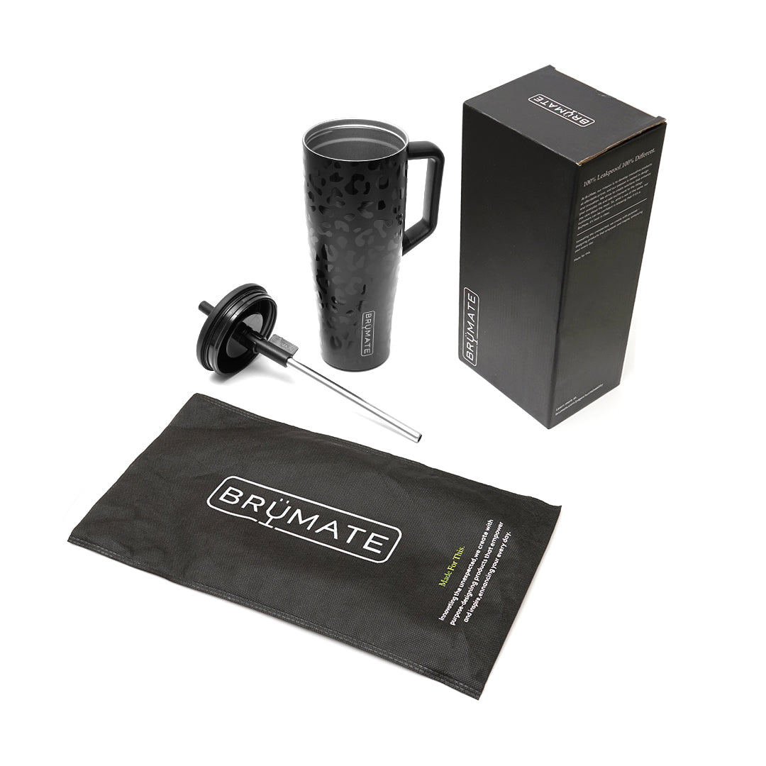 Brumate Era Onyx Leopard 40oz Straw Tumbler