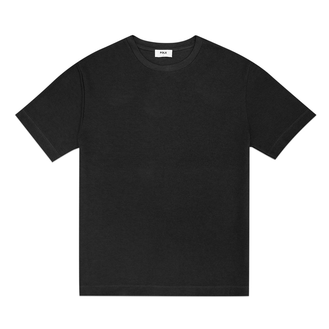 FOLX Horizontal Striped Texture T-Shirt