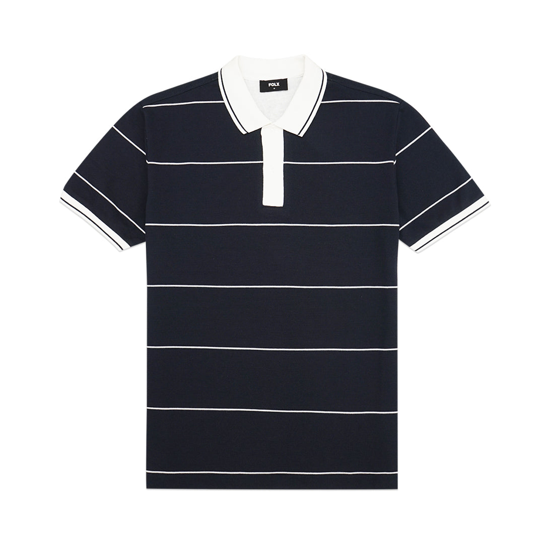 FOLX Signature Horizon Stripe Polo Shirt