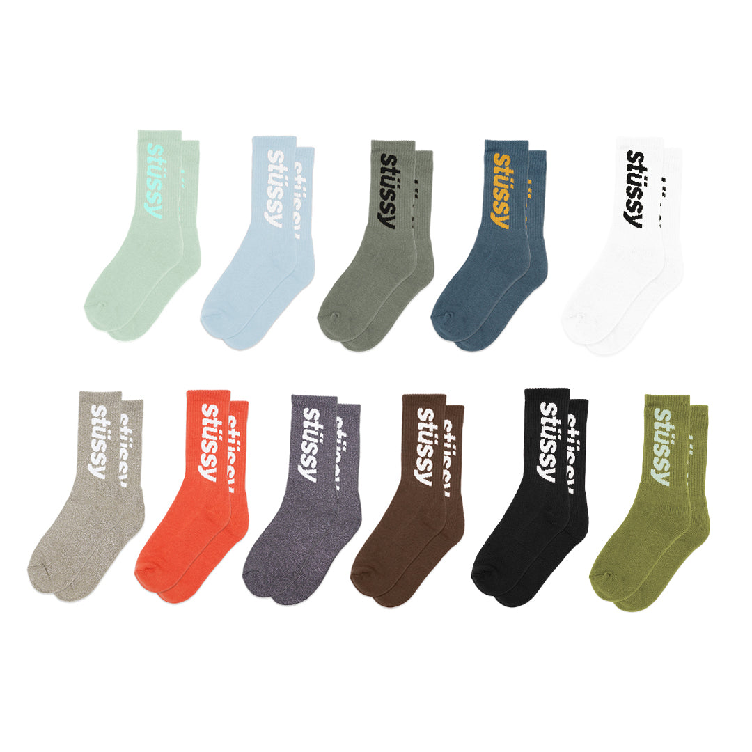 Stussy Helvetica Crew Socks