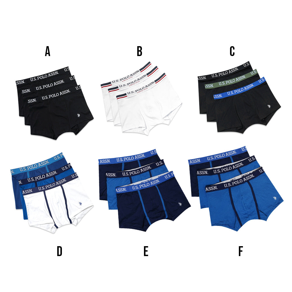 U.S. Polo Assn. 3-Pack Boxer Trunks