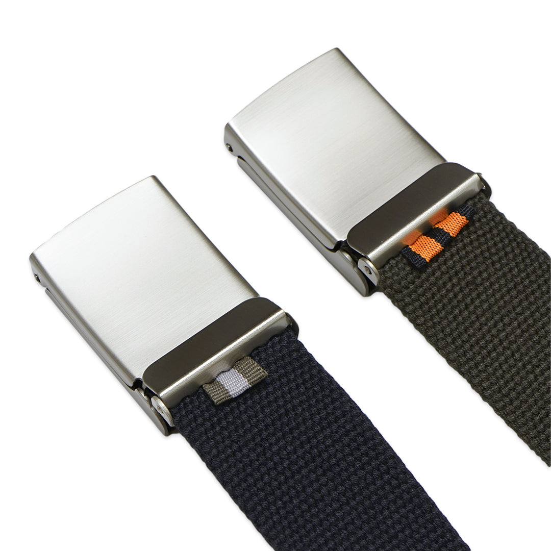 CHT Clip Chrome Buckle Webbed Belt
