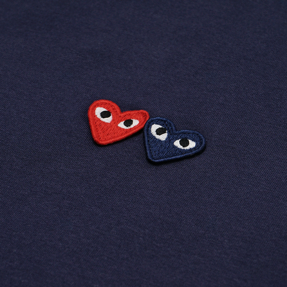 CDG Play Double Hearts Patch T-Shirt