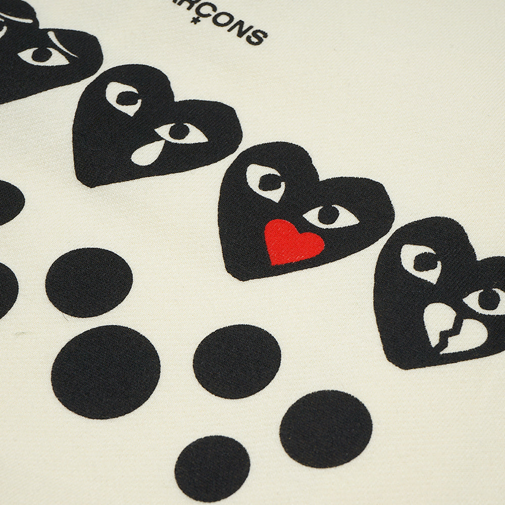 CDG Play Holiday Emoji Zip-Up Hoodie