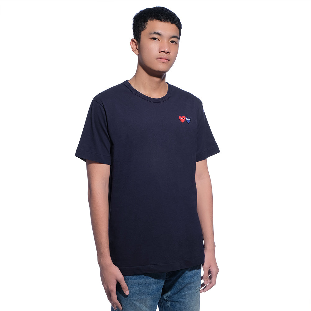 CDG Play Double Hearts Patch T-Shirt