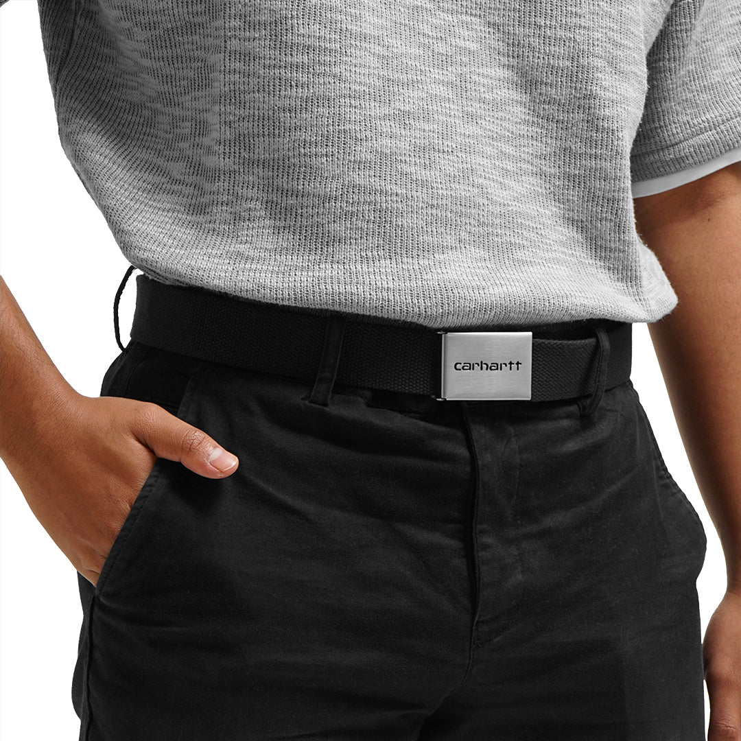 CHT Clip Chrome Buckle Webbed Belt
