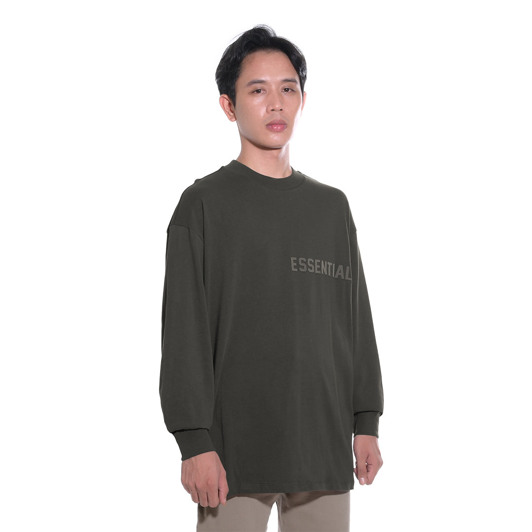 FOG Essentials Chest Solid Rubber Text Long Sleeve T-Shirt