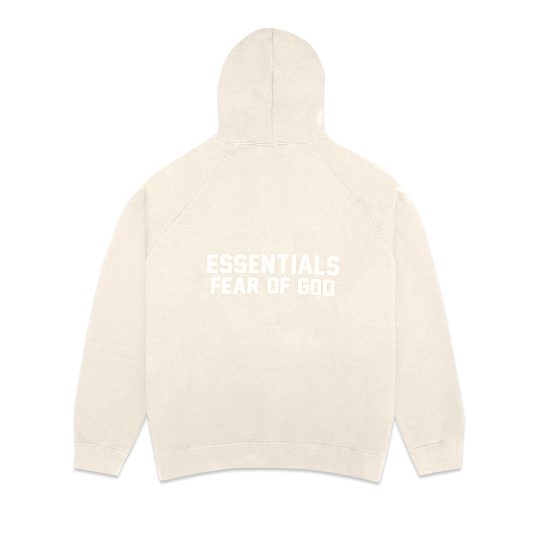 FOG Essentials Back Solid Velvet Text Zip-Up Hoodie