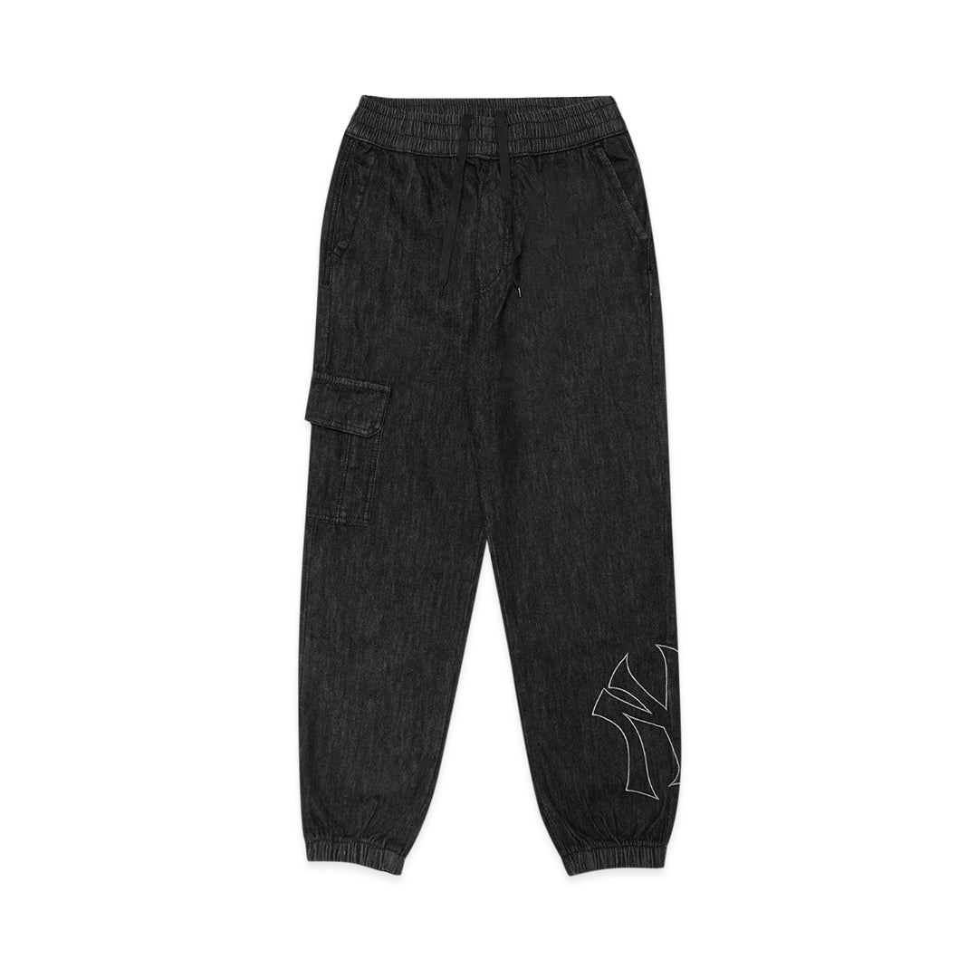 M7B Bottom Logo Denim Cargo Jogger Pants