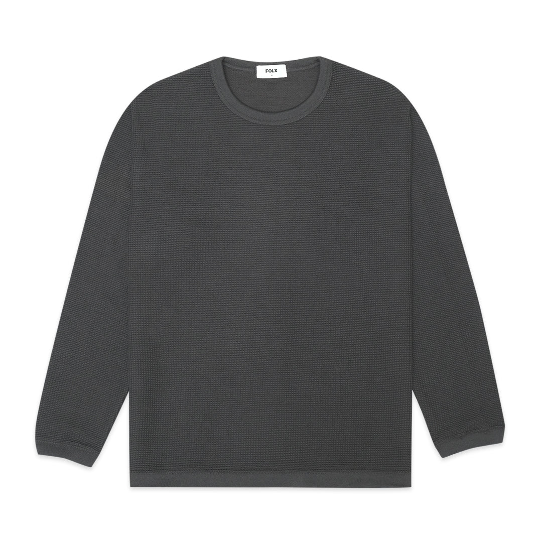 FOLX Bottom Rib Waffle Long Sleeve T-Shirt