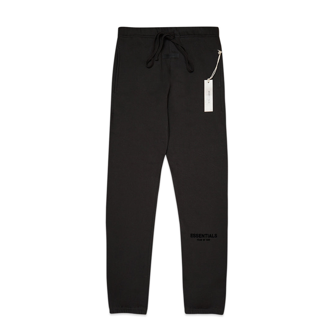 FOG Essentials Black Velvet Text Jogger Pants