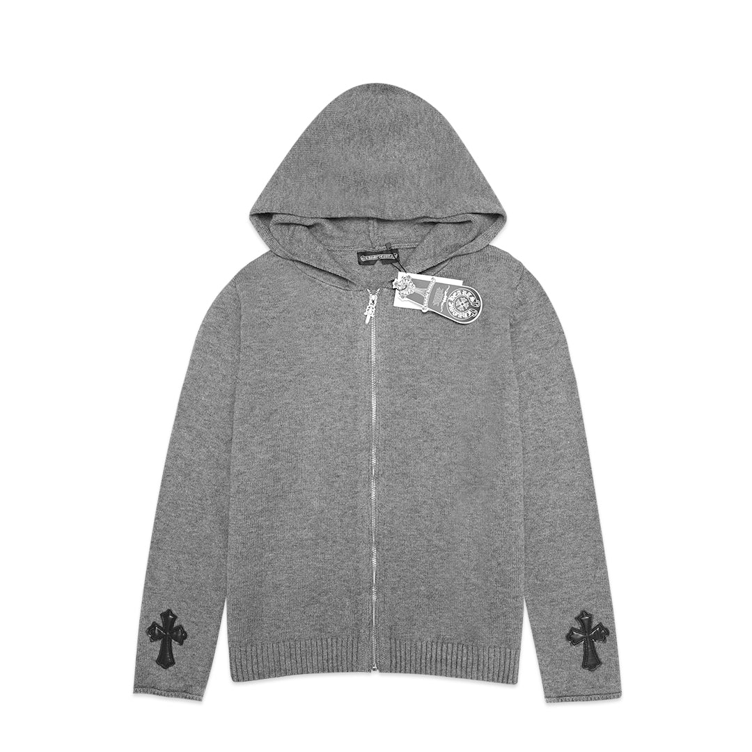 CHR Arm Cross Patch Knitted Hoodie