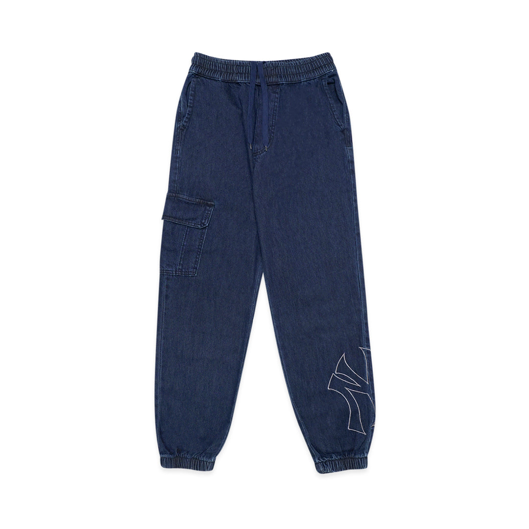 M7B Bottom Logo Denim Cargo Jogger Pants
