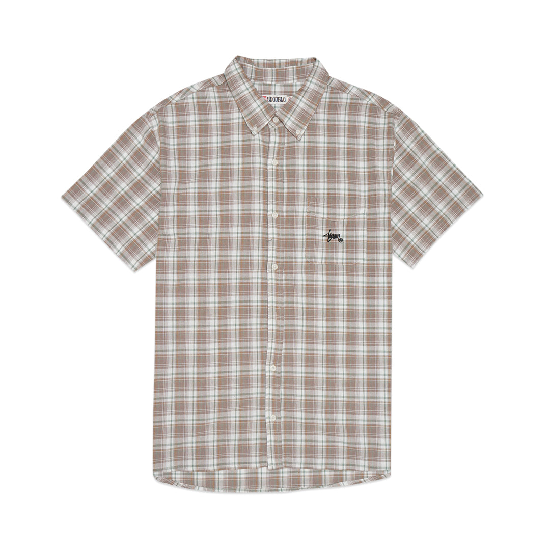 SDOUBLE Blend Check Short Sleeve Shirt