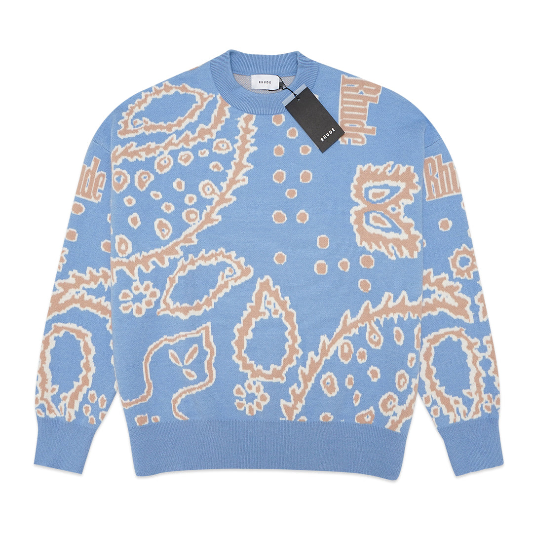 Rhude Intarsia Knit Crewneck Sweater