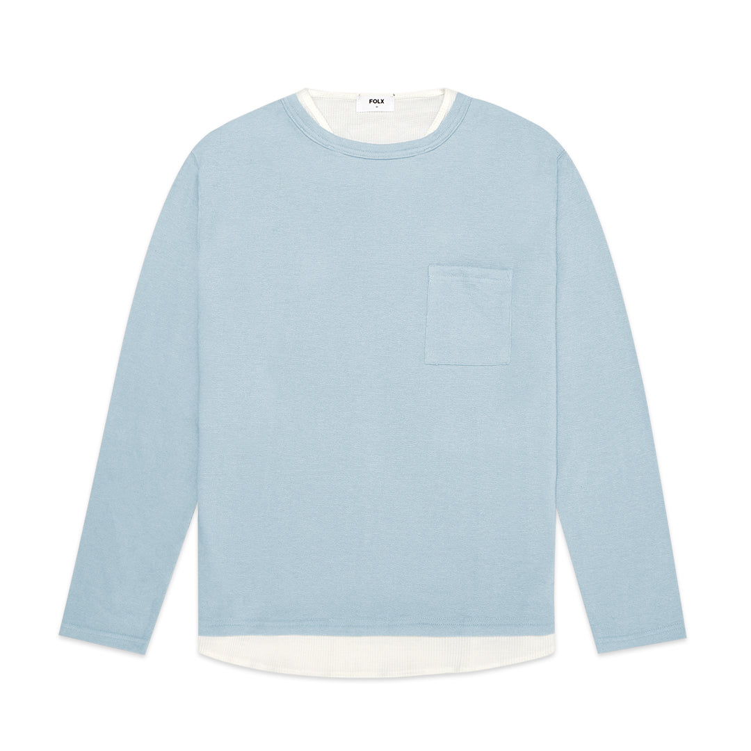 FOLX Faux Layered Pocket Long Sleeve T-Shirt