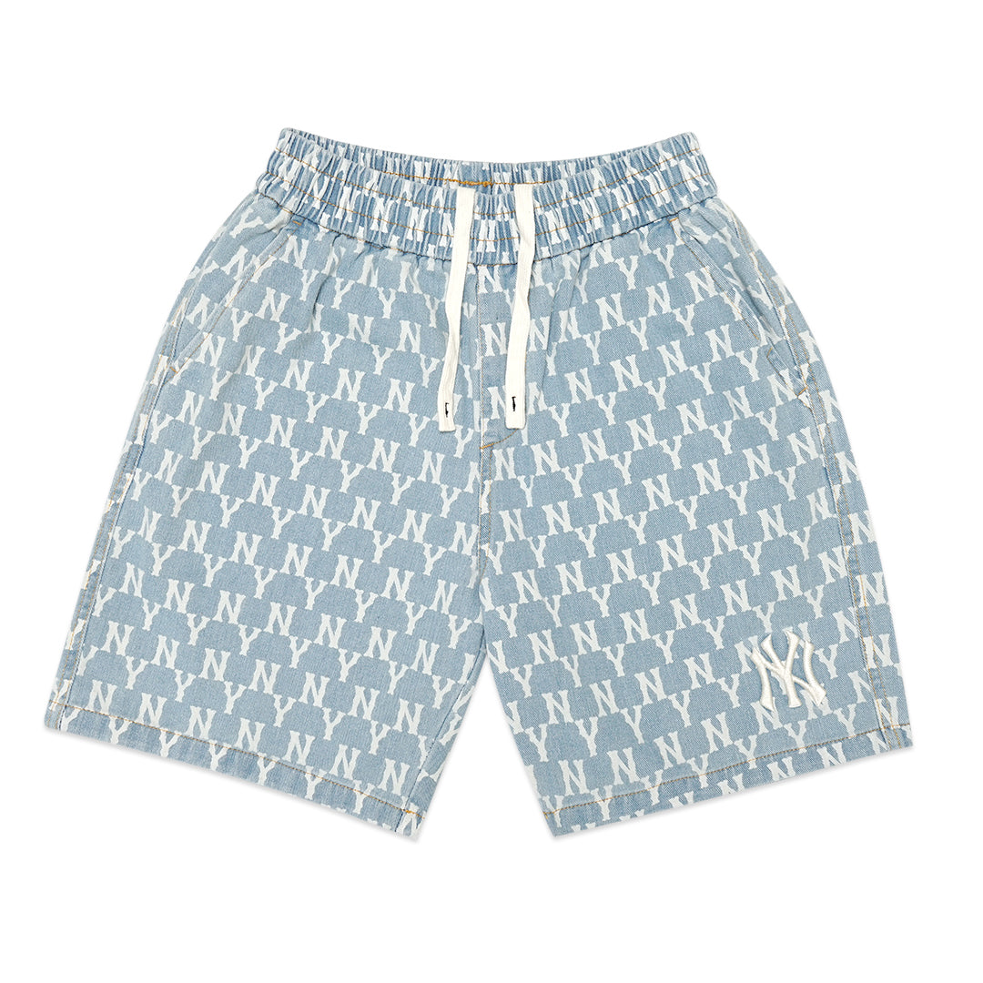 M7B Classic Monogram Denim Shorts