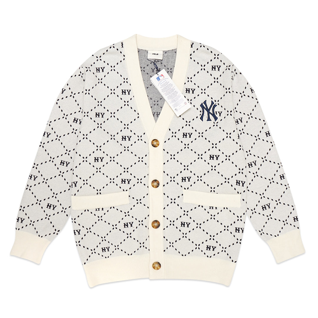 M7B Diamond Monogram Jacquard Cardigan