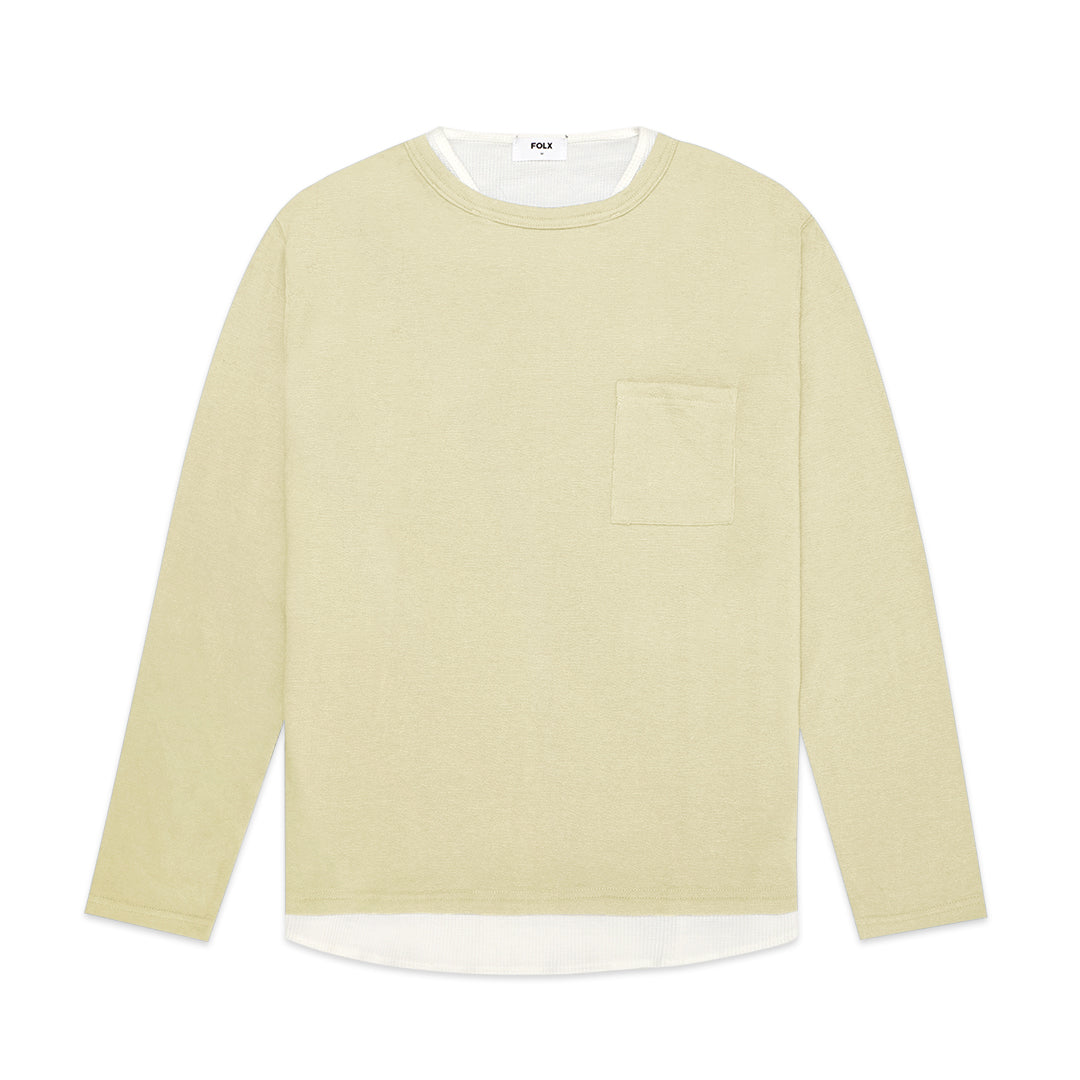 FOLX Faux Layered Pocket Long Sleeve T-Shirt
