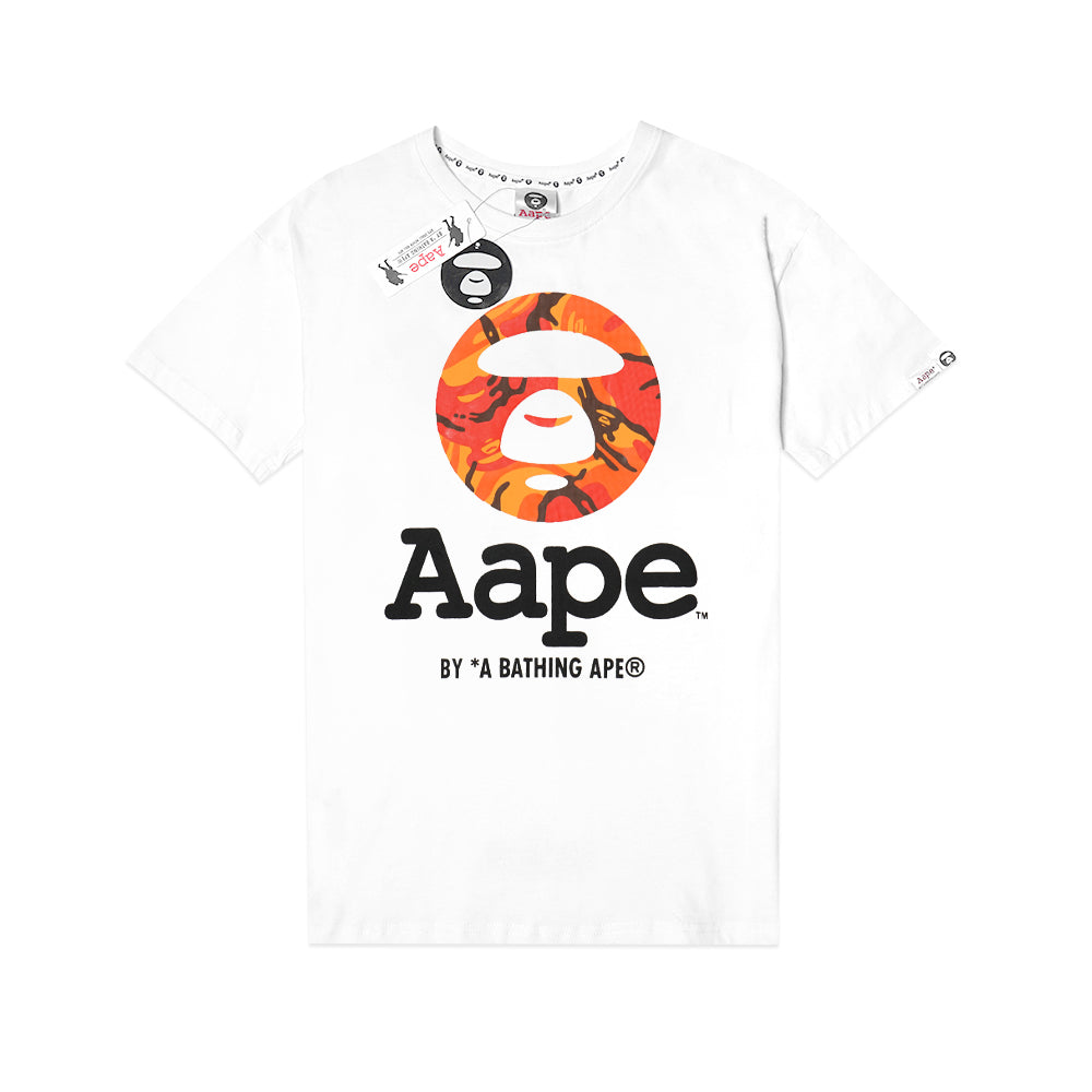 AAPE Moon Face Orange Camo T-Shirt