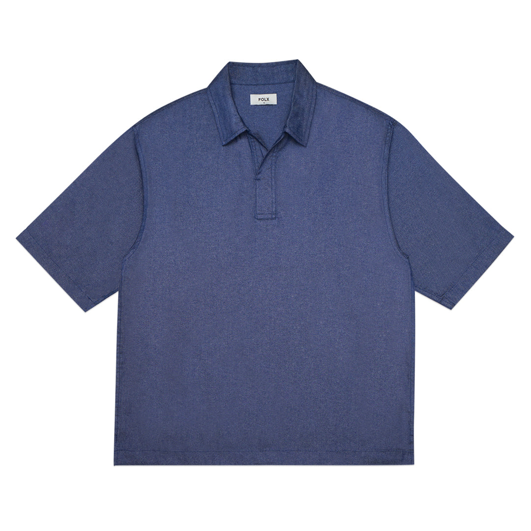 FOLX Denim Popover Short Sleeve Shirt
