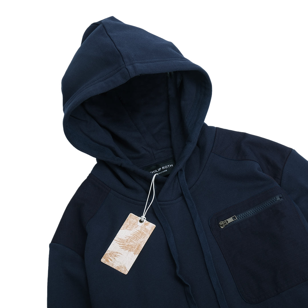 Philip Roth Triple Pocket Pullover Hoodie Navy