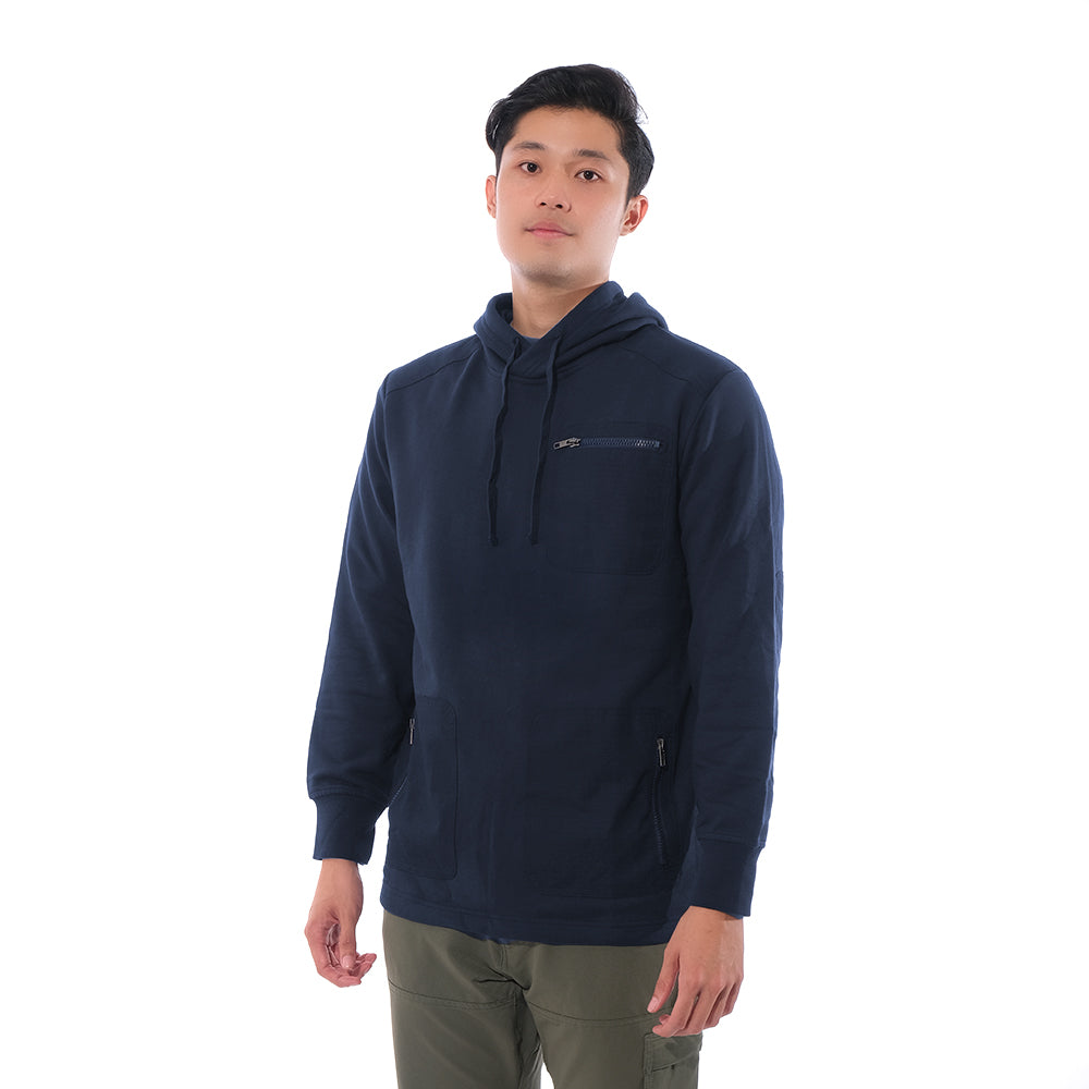 Philip Roth Triple Pocket Pullover Hoodie Navy