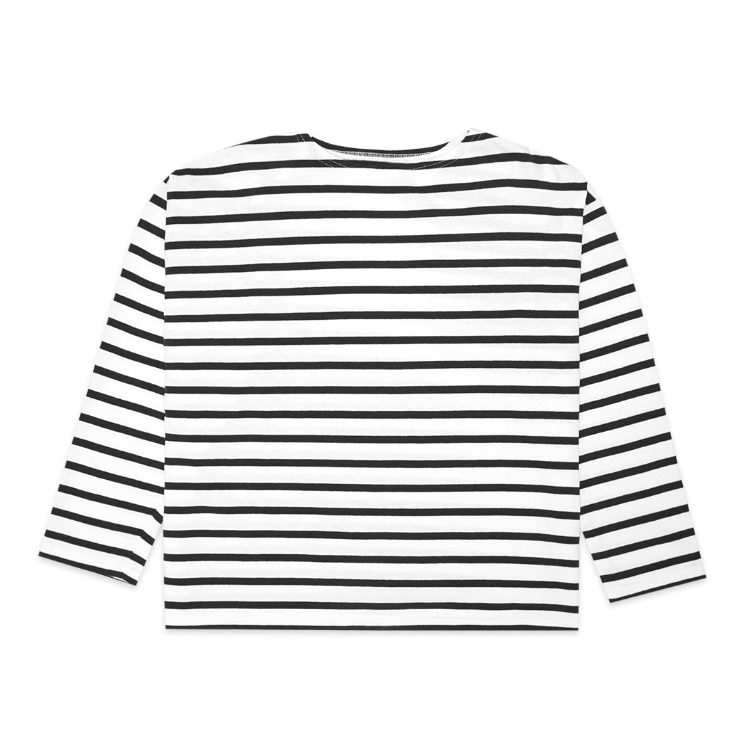 FOLX Boat Neck Striped Long Sleeve T-Shirt