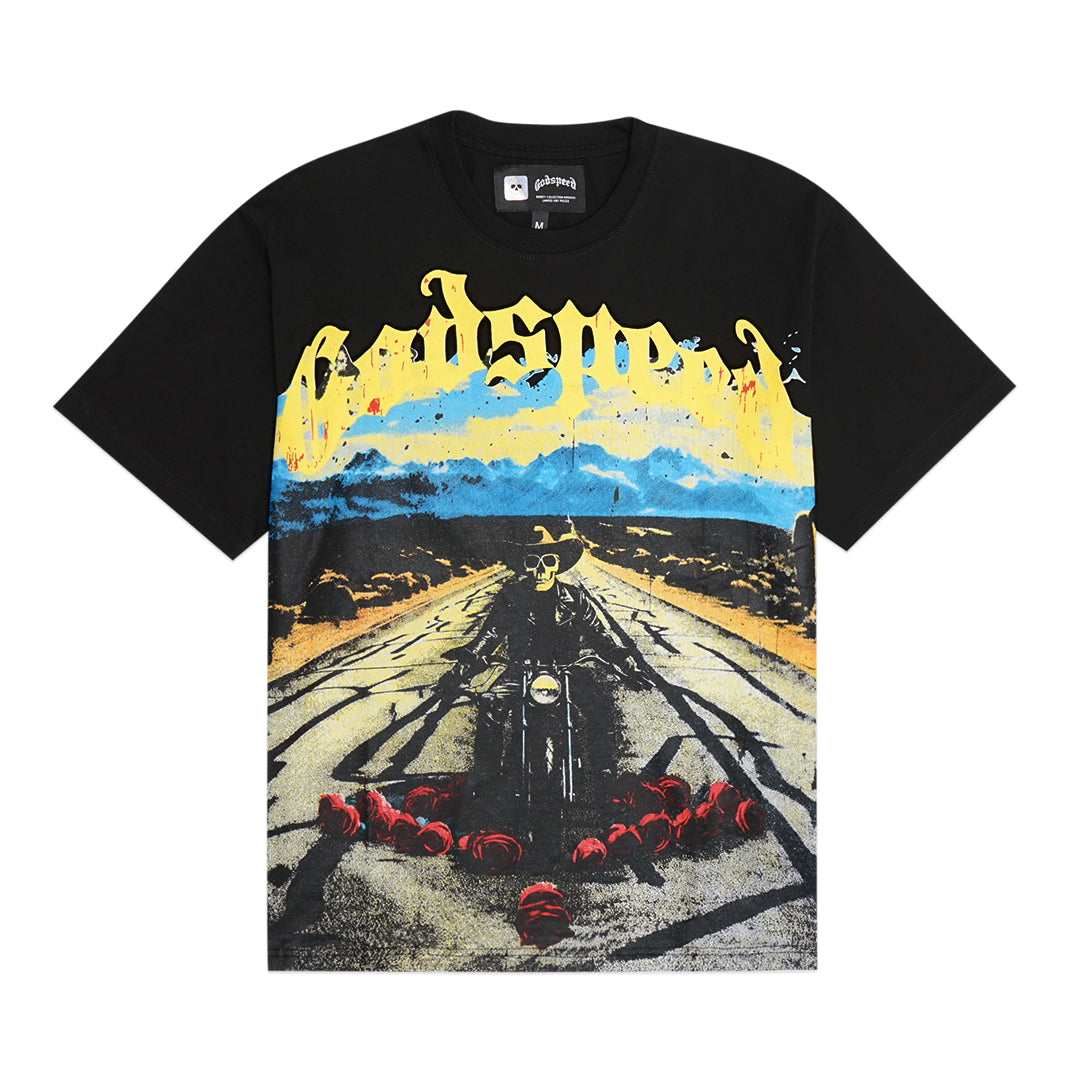 Godspeed Skeleton Motorcycle Rider T-Shirt