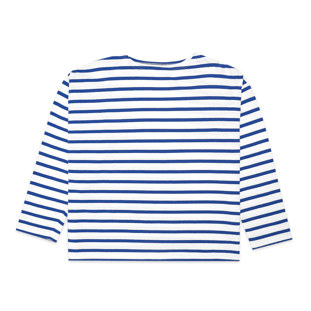 FOLX Boat Neck Striped Long Sleeve T-Shirt
