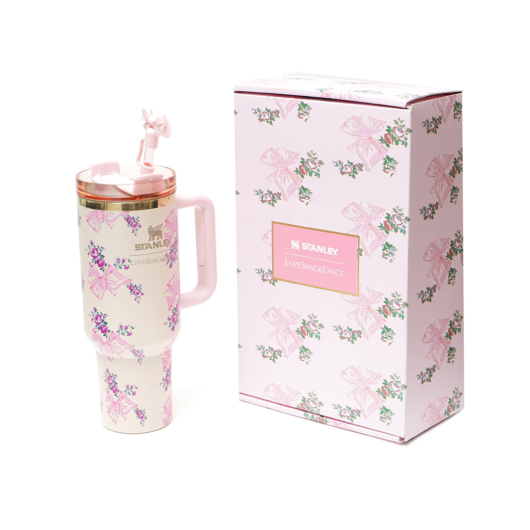 STLY X LoveShackFancy Holiday Quencher H2.0 Flowstate Tumbler