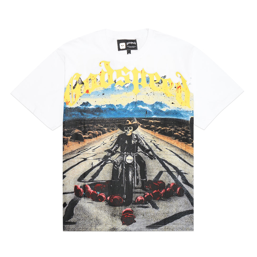 Godspeed Skeleton Motorcycle Rider T-Shirt