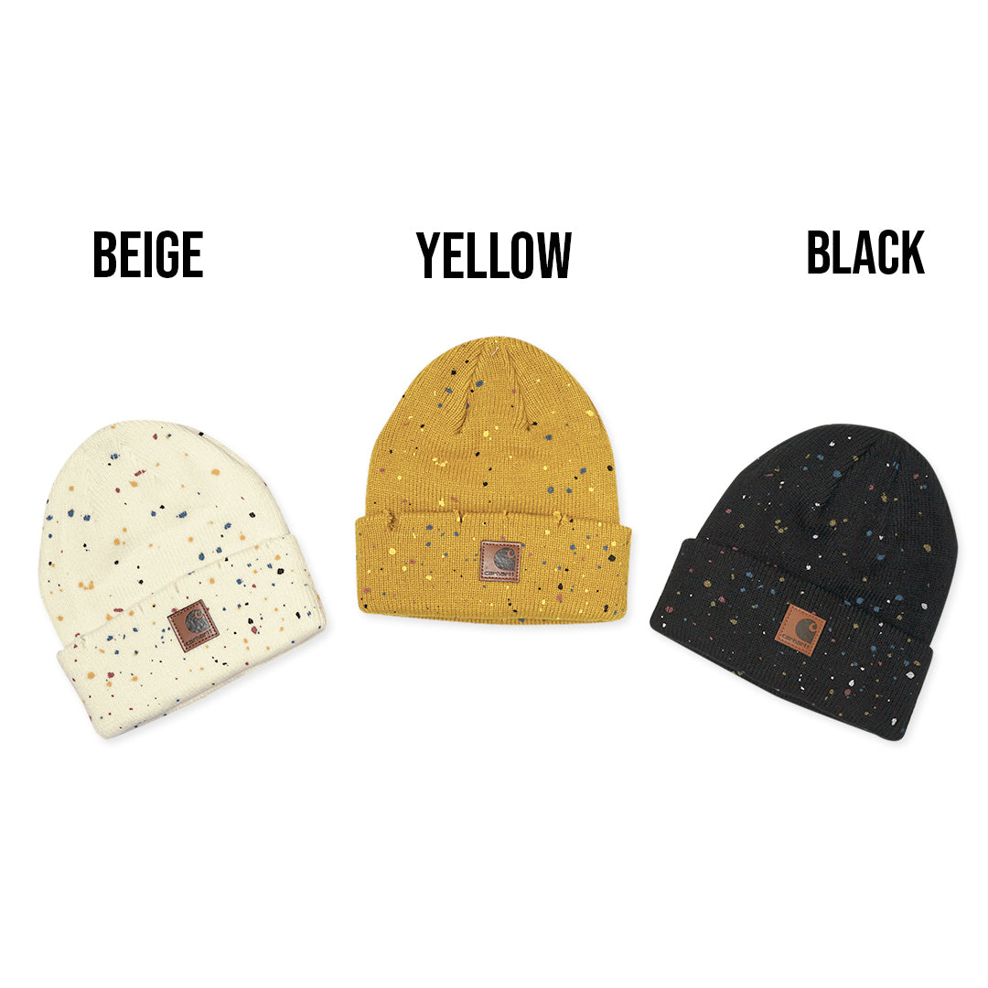 CHT WIP Ink Splash Rib Knit Beanie Hat