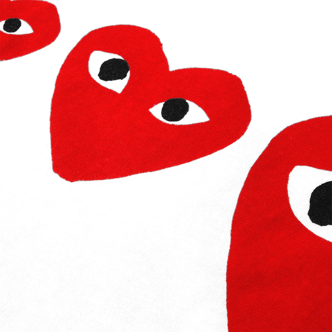 CDG Play Horizontal Hearts T-Shirt