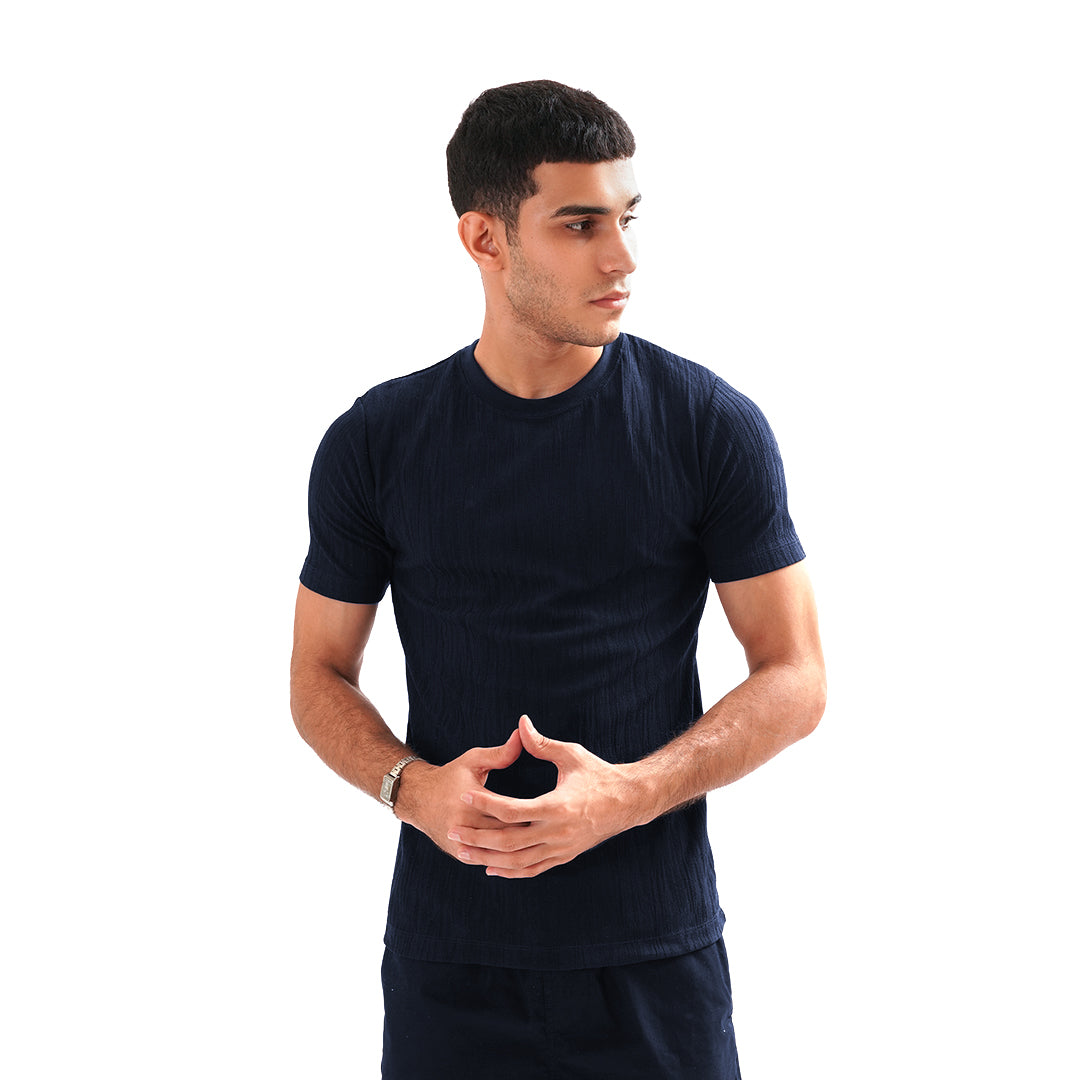 FOLX Vertical Textured T-Shirt