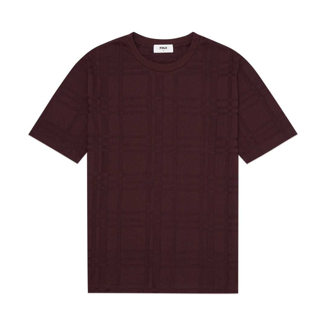FOLX Geometric Square Textured T-Shirt