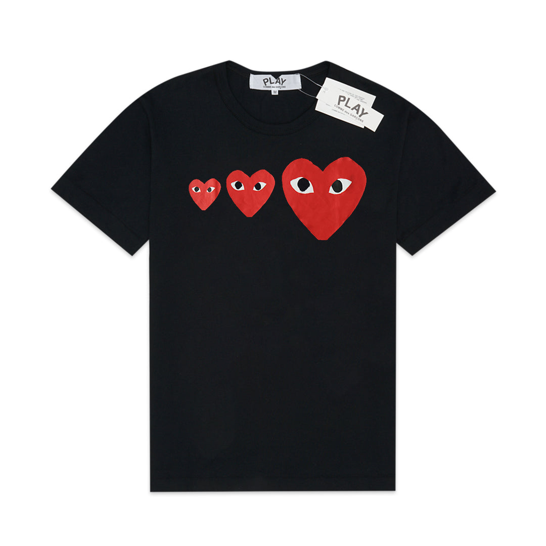 CDG Play Horizontal Hearts T-Shirt