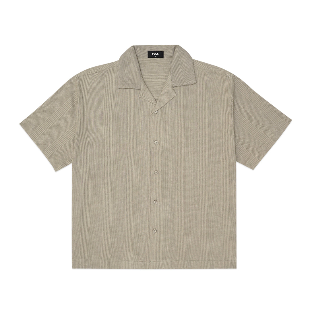 FOLX Vertical Waffle Texture Short Sleeve Shirt
