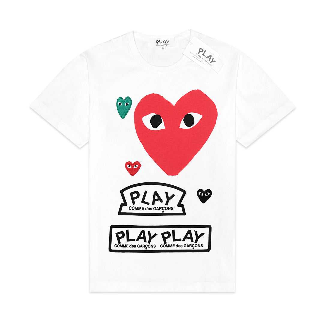 CDG Play Multiple Heart Patch T-Shirt