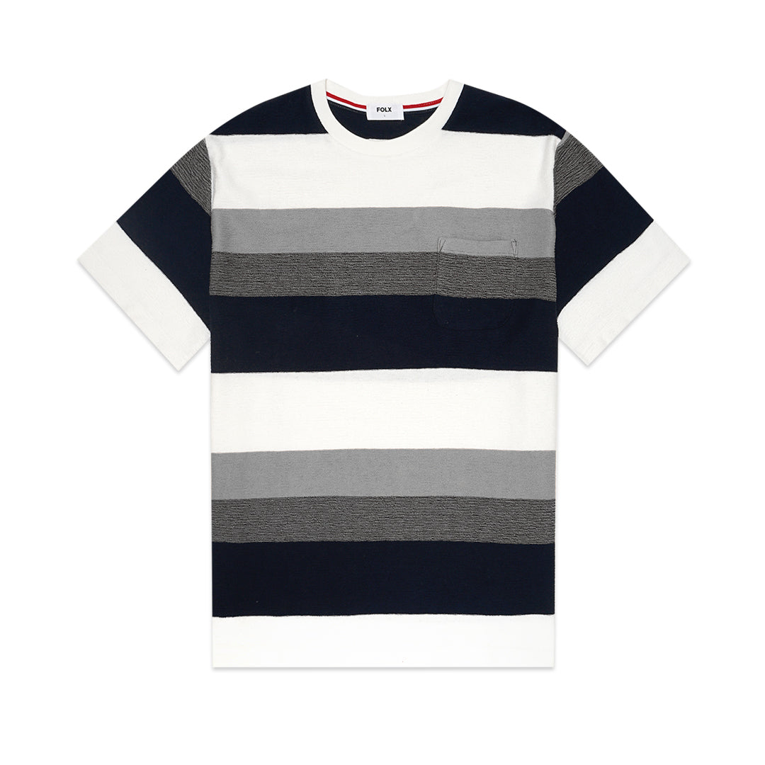 FOLX Striped Terry Pocket T-Shirt