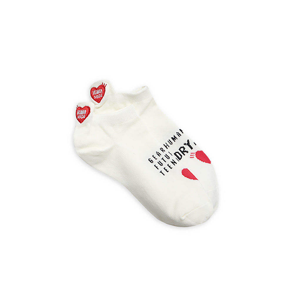 HMD Heart Embroidery No Show Socks