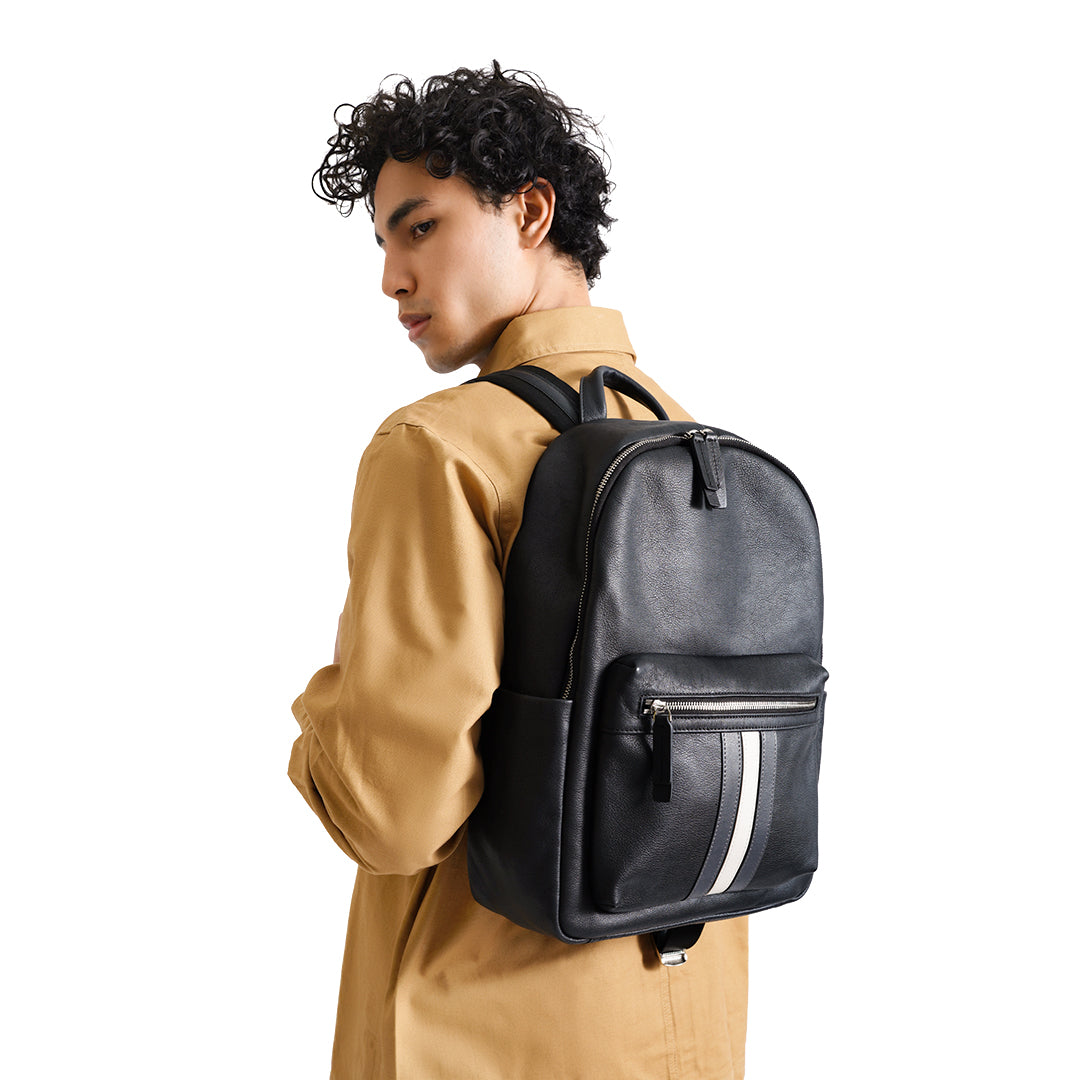 FOLX Ribbon Leather Backpack