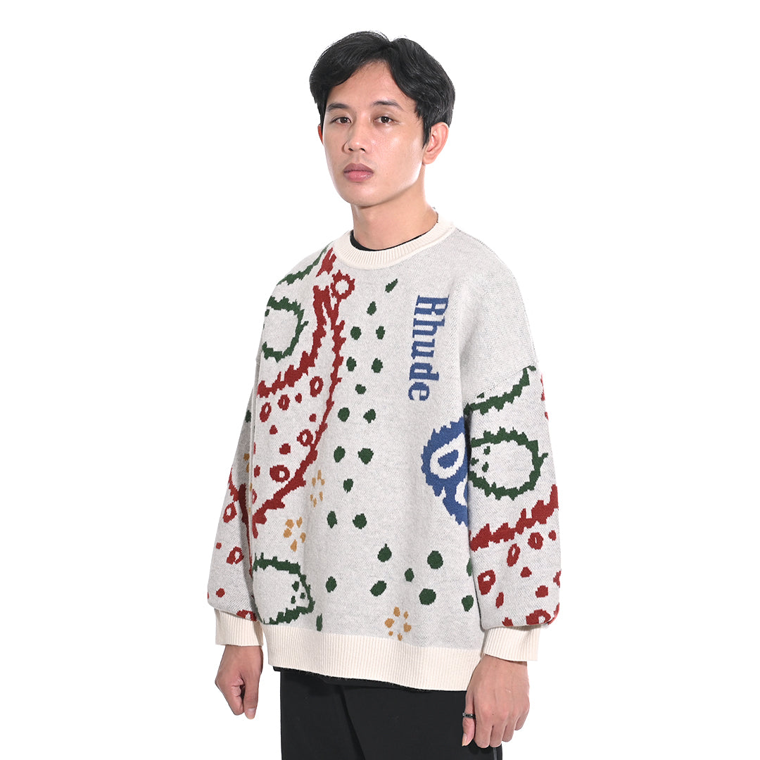 Rhude Bandana Knit Crewneck Sweater