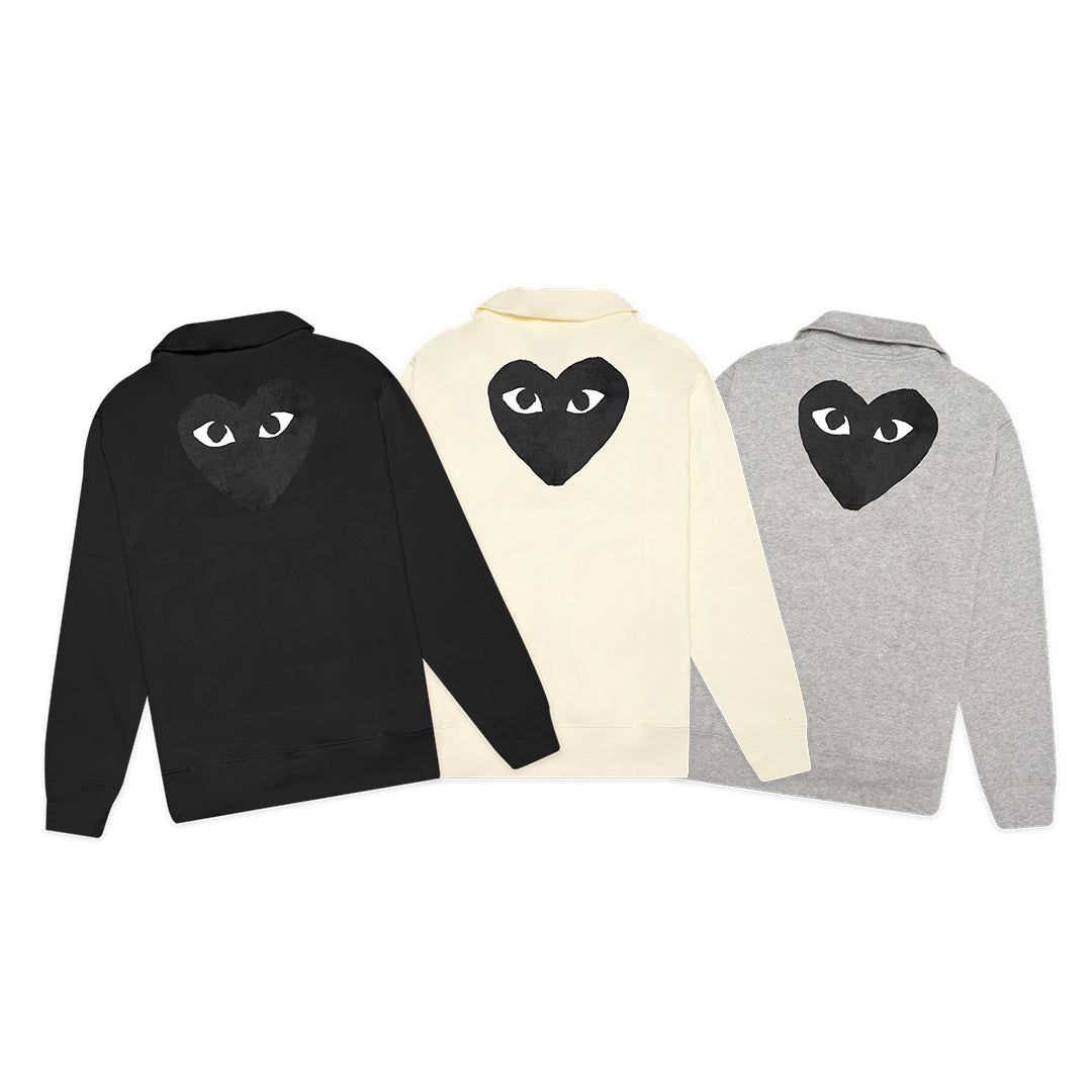 Jacket Comme Des Garcons Black Hoodie COMME DES GARCONS PLAY Heart