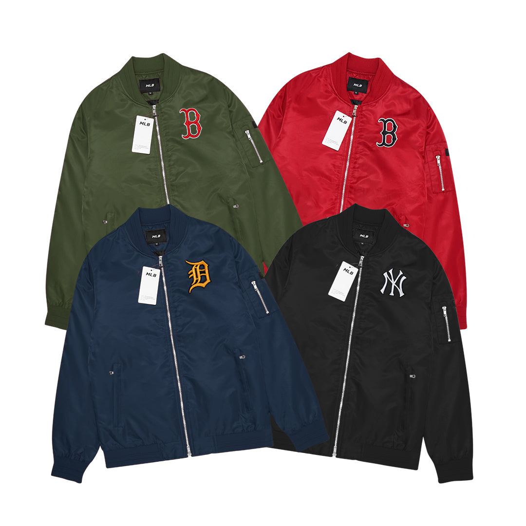 M7B Chest Logo Padded Bomber Jacket