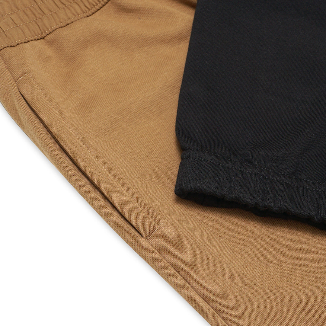 FOLX French Terry Black Drawstring Jogger Pants